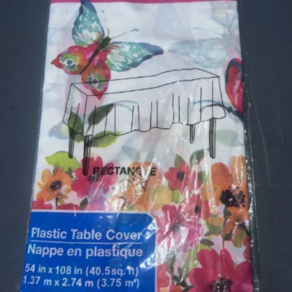 2 PK - NEW Butterfly Theme Party Plastic Disposable Table Cover